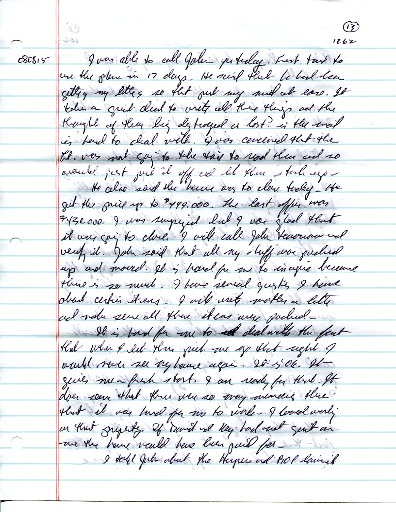 Dr John WorldPeace 2008 Prison Journal